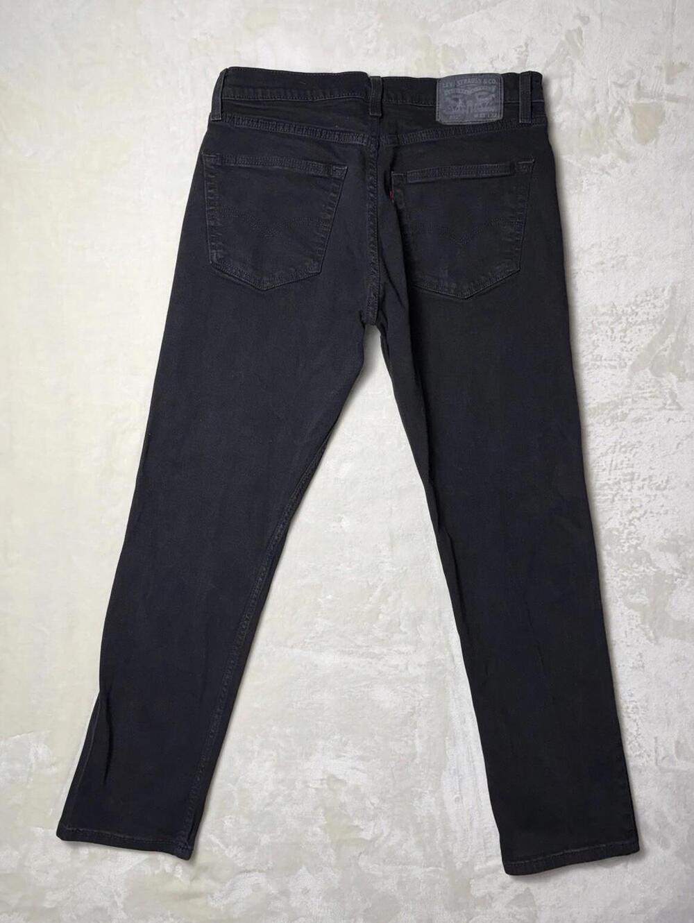 Levi's 502 Regular Taper Jeans Mens 33x32 (Actual 32x28.5) Black Denim Stretch